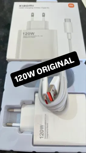 Carregador de 120W original com mensagem de tela Xiaomi