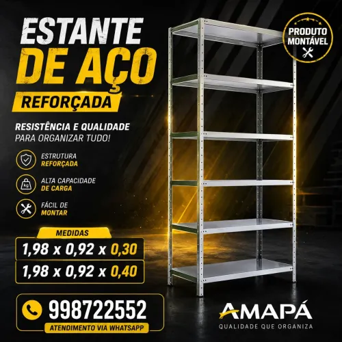 Estante de ferro 6 bandejas Pintura eletrostática novas pronta entrega