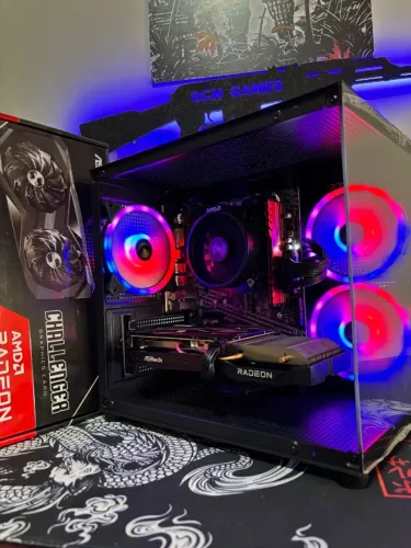 Pc gamer pronto pra jogar Ryzen 5 5500 com RX 6600