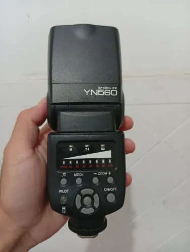 flash yongnuo speedlite yn560 funcionando