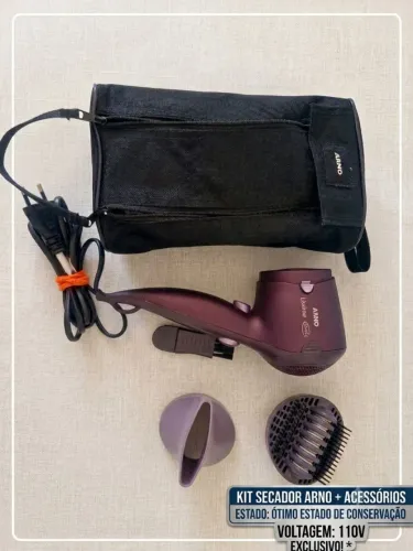 Kit Secador de Cabelo Arno Lissima Ionic + Acessórios e Nécessaire - 110V