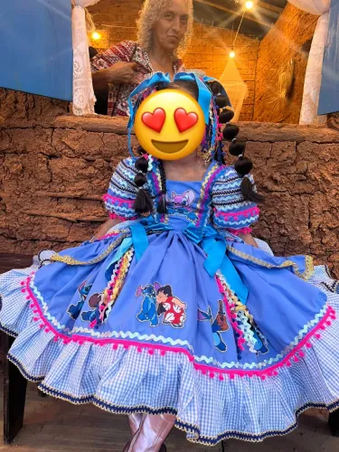 Vestido de quadrilha luxo