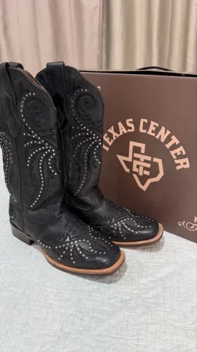 Bota unissex texana goyazes preta tamanho 40
