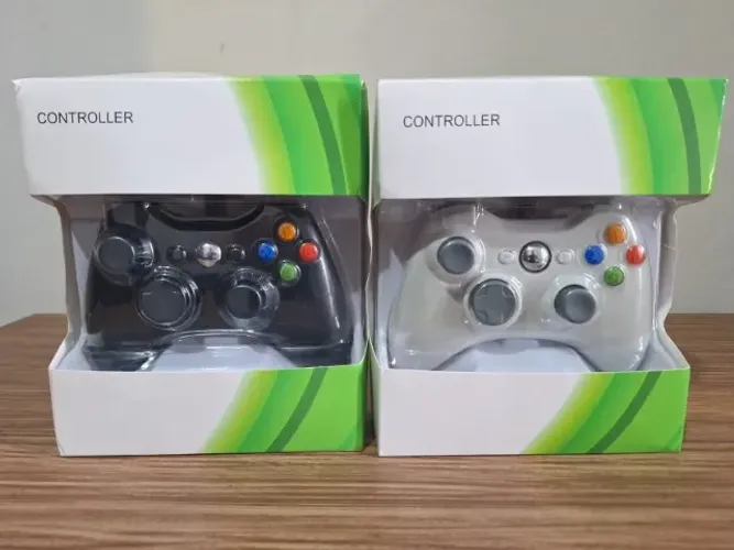 Controle com fio - Compatível para Xbox 360 e PC - Novo na caixa 