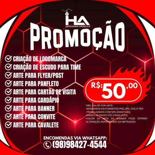 Desenvolvemos sua logomarca ou arte gráfica profissional (preço promocional)