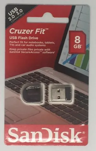 Pendrive Nano Sandisk 8GB Sandisk Novo na Embalagem Lacrada