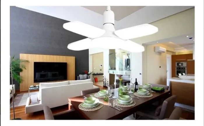 Lâmpada Led em formato de Pétala 60w 6500 Lúmens Potente Casa Salão Escritório Galpão