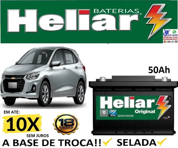 Bateria Heliar 60Ah 12v Automotivo