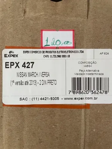 Moldura 2 dim para colocar som linha nissan