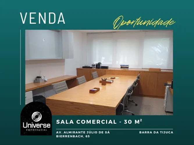 Sala Comercial Mobiliada - Centro Empresarial Universe - 30 m2