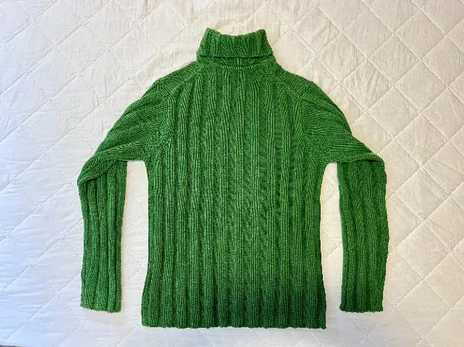blusa de gola alta em tricô masculina GAP verde tam. M