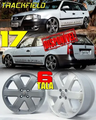 Roda aro 17 Volkswagen Trackfield Prata 4x100 tala 6 jogo novo