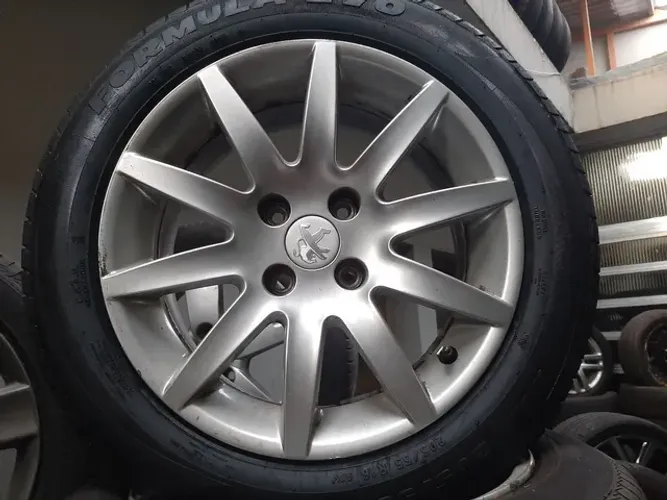 Roda aro 16 raiada Prata citroen 4x108 jogo com pneu 205 55 16 usados