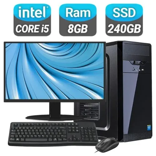 Computador Completo i5 8 Gbs c/SSD + Monitor (Loja Gorilla Tech) Novo c/Garantia