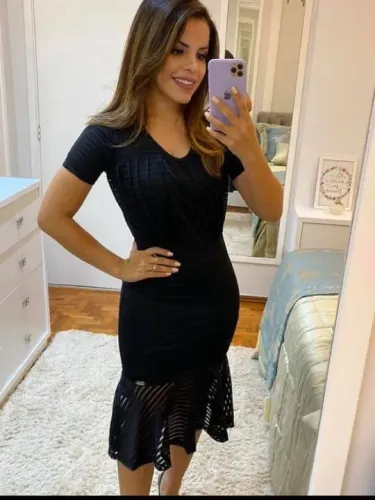 vestido preto social maria amore