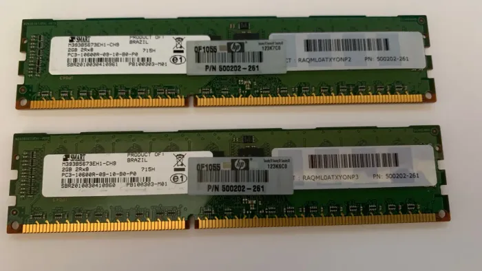 Pentes De Memória Hp 2gb Ddr3-1333 Rdimm 500202-261
