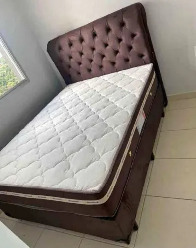 Cama Box Casal com Cabeceira