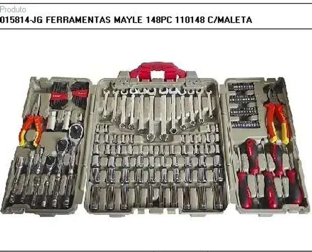 JOGO FERRAMENTAS MAYLE 148 PEÇAS COM MALETA