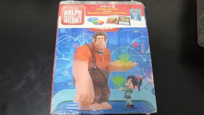 Edicao Limitada Lacrado: WiFi Ralph Blu-Ray 4K HDR + Blu-ray + Digital + Livro