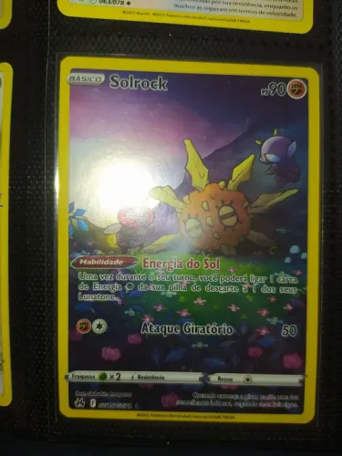 Pokemon tcg solrock arte especial rara full art Carta Pokémon Solrock GG15/GG70