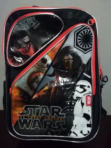 Mochila escolar de rodinha nova Star Wars para menino e menina<br>