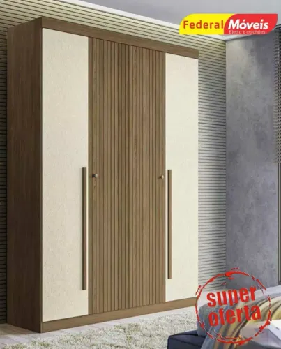 Guarda Roupa 4 Portas e 2 Gavetas Novo Fazemos entrega