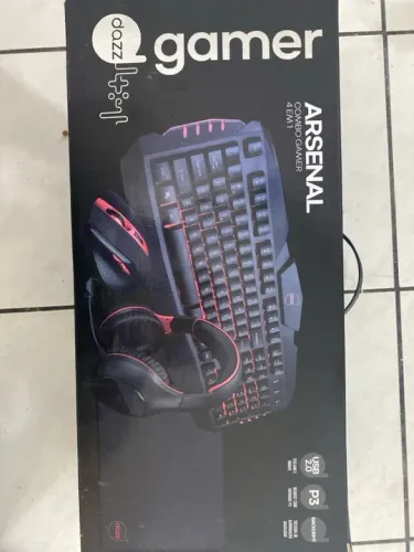 Kit Gamer Arsenal 4 em 1 - Teclado, Mouse, Headset e Mousepad