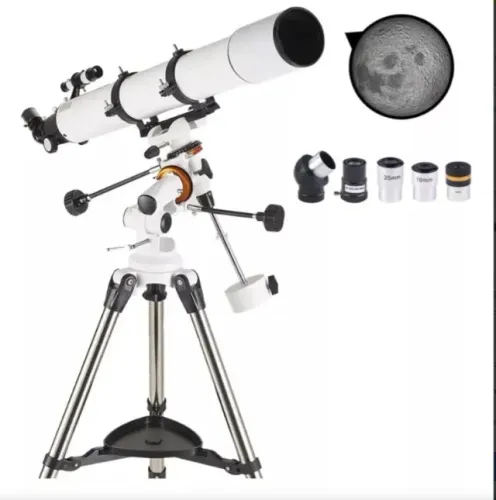 telescopio astronomico refrator profissional le-2063 it blue