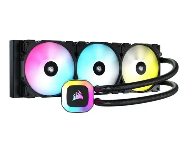 Water Cooler Corsair H150 RGB, 360mm, Intel/AMD, Preto (Novo Lacrado)