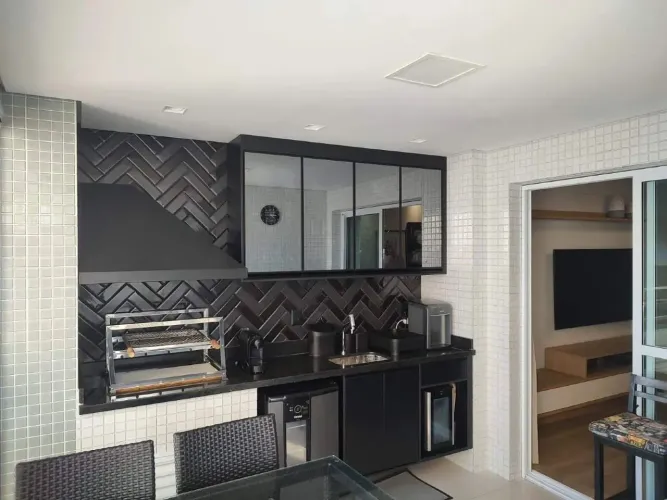 Apartamento com varanda gourmet no gonzaga com 3 quartos sendo 1 suite