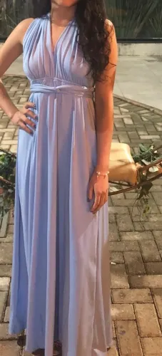 Vestido longo - Azul Serenity