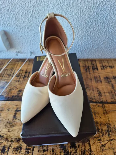 Sapato Scarpin Vizzano Off White