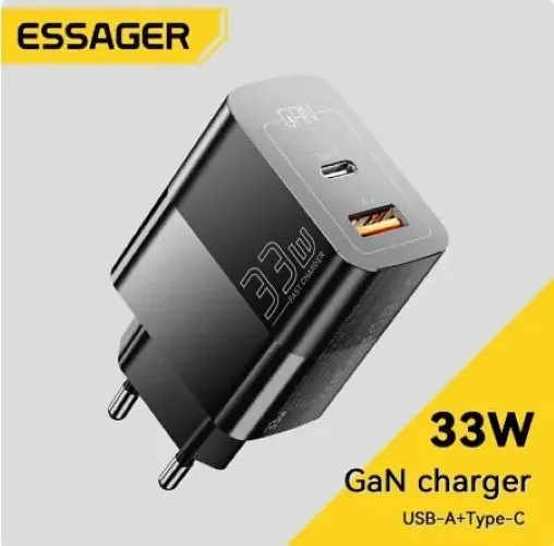 Carregador de Celular Essager PD 33W Gan - Original