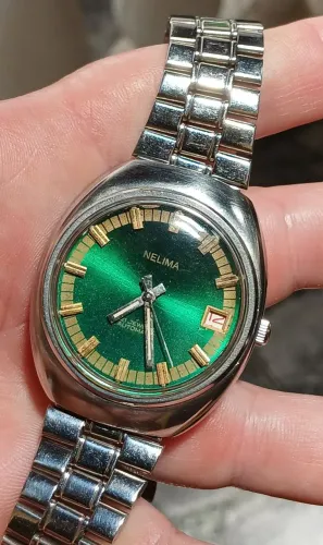Relógio raro antigo exemplar de coleção  NELIMA INCABLOC AUTOMÁTICO década de 1970
