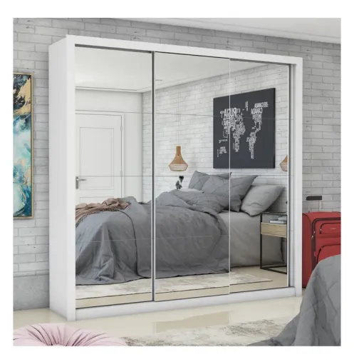 Guarda-Roupa Veneza/Clara/Berlim Premium(3 Portas espelhadas) tt433