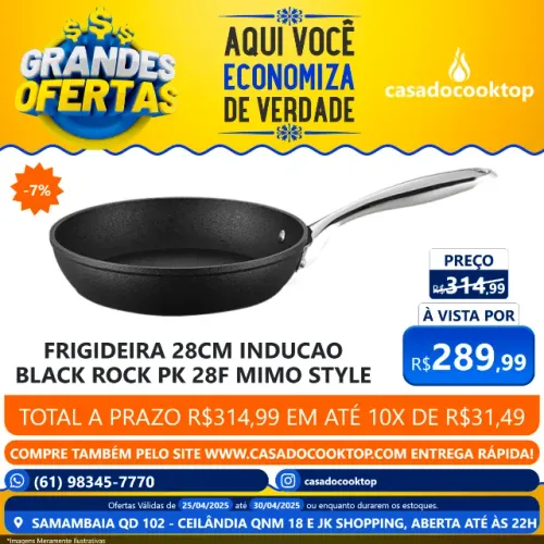 Frigideira 28cm Black Rock PK28F/10032 Mimo Style