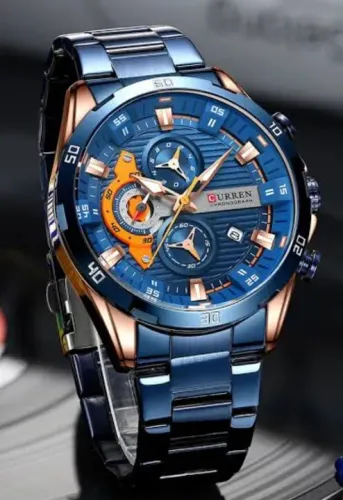 Relógio Masculino Curren azul marinho / Black