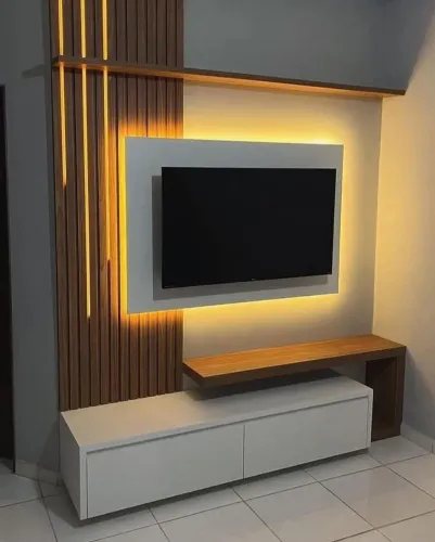 Painel para TV Moderno com Iluminação LED