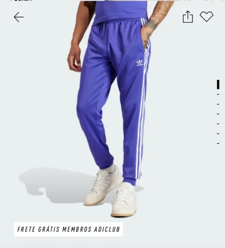 Calça Adidas Originals Azul Roxa com Listras