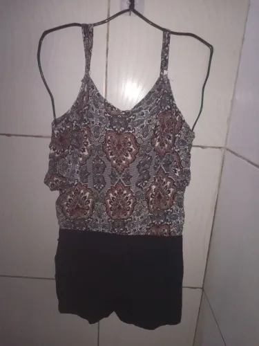Macacão Curto Feminino Estampado M