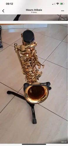 Saxofone dourado, conductor alto: (kit completo)