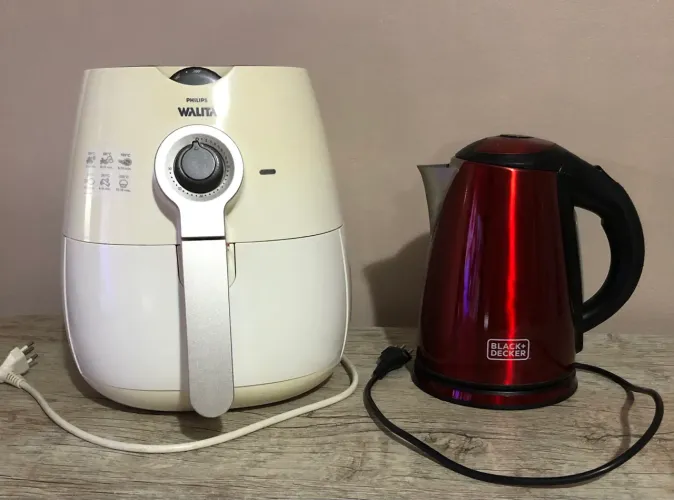 Air fryer Phillips Wallita e chaleira elétrica Black decker 