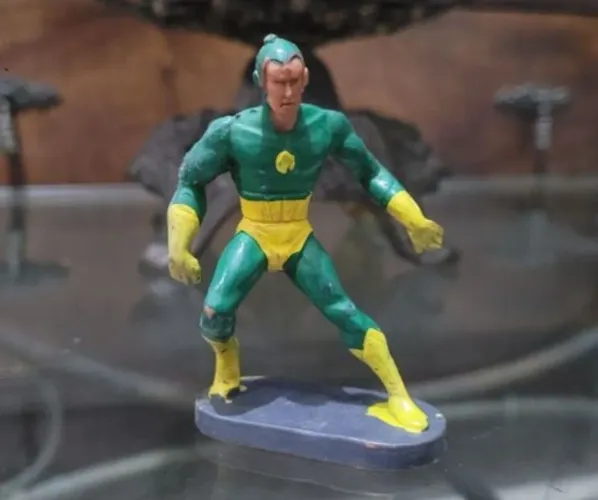 visão super gulliver dc anos 70. pintado a mão.