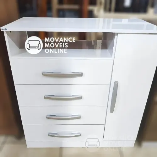 Cômoda Sapateira Com Porta e 4 Gavetas Nova