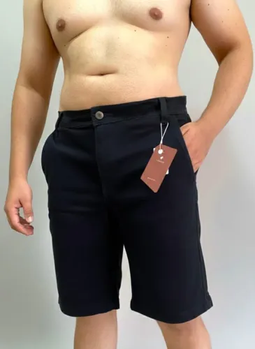 Bermuda Masculina Brim Plus size 