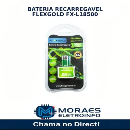 Bateria Recarregável Lithium Flex FX 18500