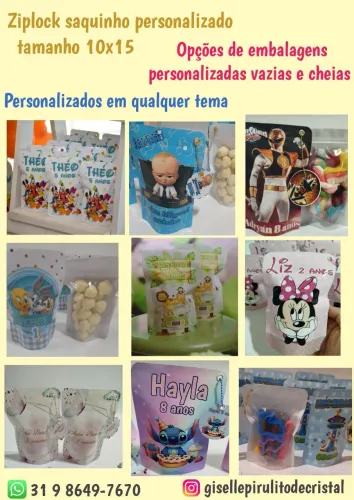 Saquinho Ziplock personalizado 