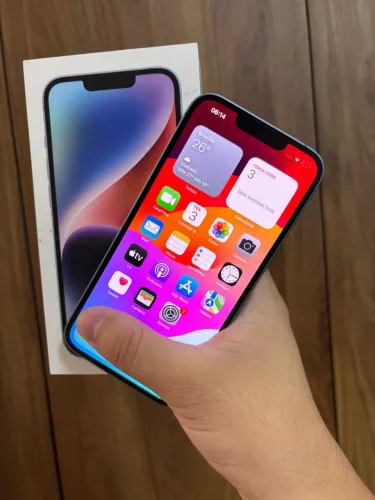 iPhone 14 azul 128gb sem detalhes / estamos abertos 