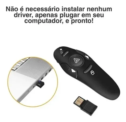 Apresentador Slide Apontador Laser Controle Sem Fio