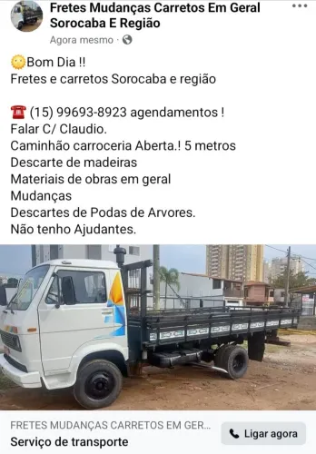 Fretes carretos Sorocaba